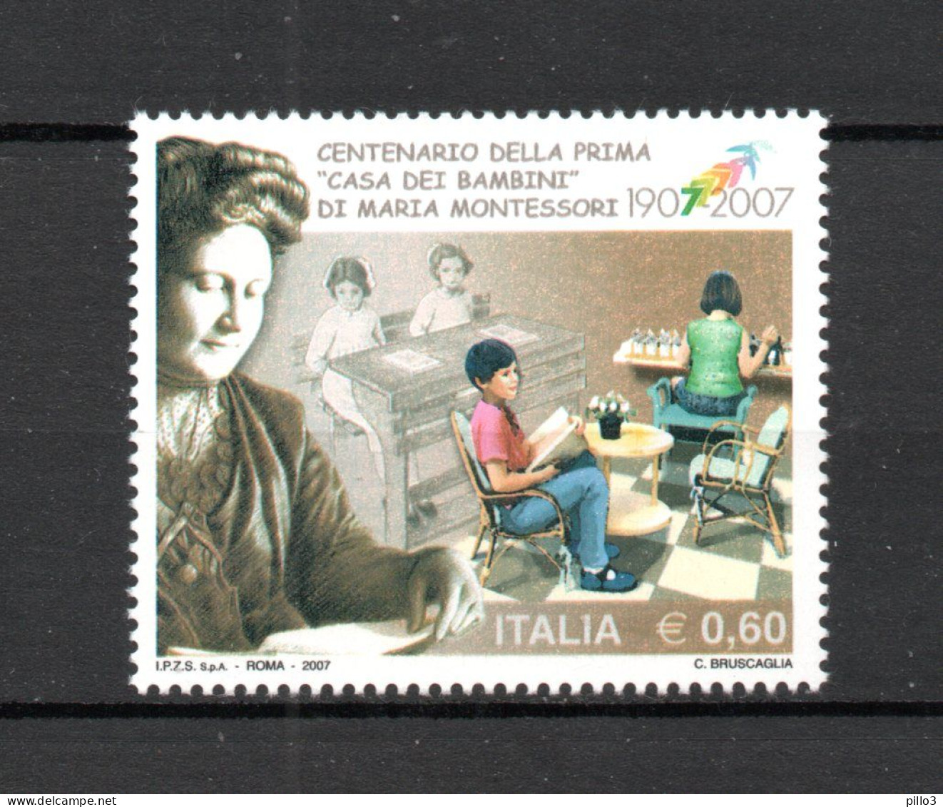 ITALIA  : Casa Dei Bambini Di Maria Montessori  -  1 Val. MNH**  Del   5.01.2007 - 2001-10: Nieuw/plakker