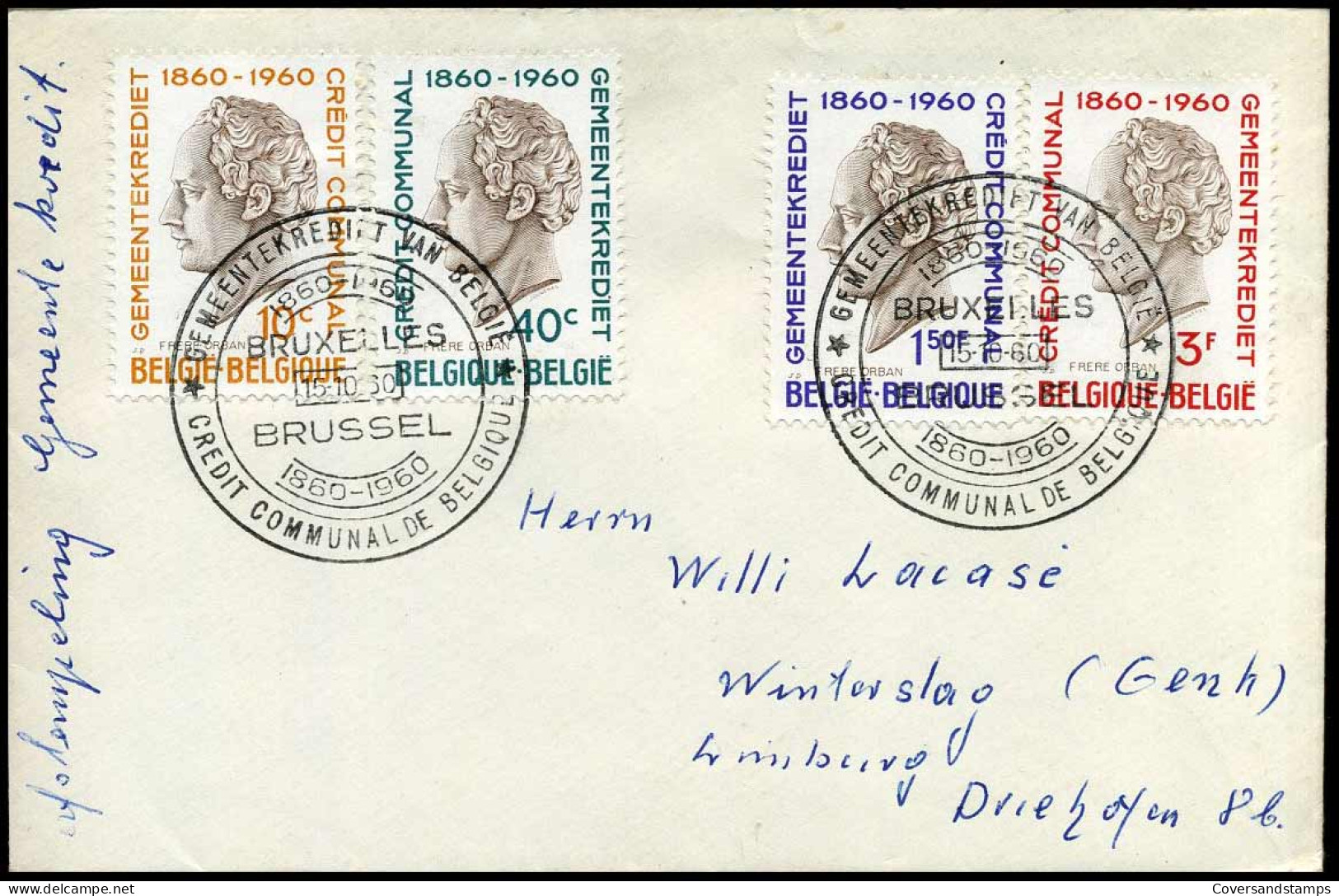 1159/62 - 1ste Dag Afstempeling - Stempel : Bruxelles/Brussel - 1951-1960