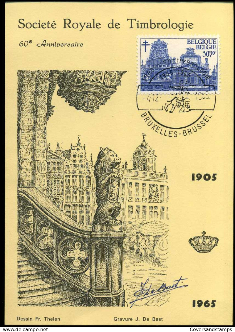 1354 - MK - 'Société Royale De Timbrologie, 60e Anniversaire' - Handtekening : J. De Bast - 1961-1970