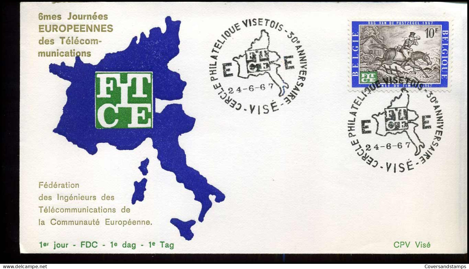 1422 - FDC - Europese Dagen Van De Telecommunicatie - 1961-1970