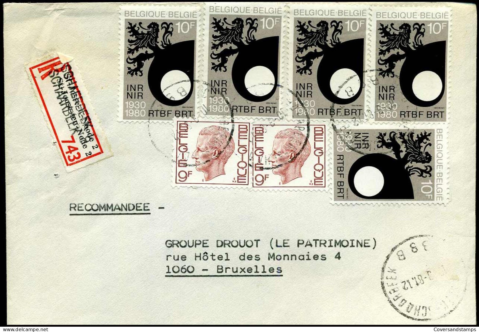 Aangetekende Cover Naar Bruxelles : N°  2 X 1962 + 5 X 1995 -- St-Josse-t.-Noode / St. Joost-ten-Node 2 = Schaarbeek - 1970-1980 Elström