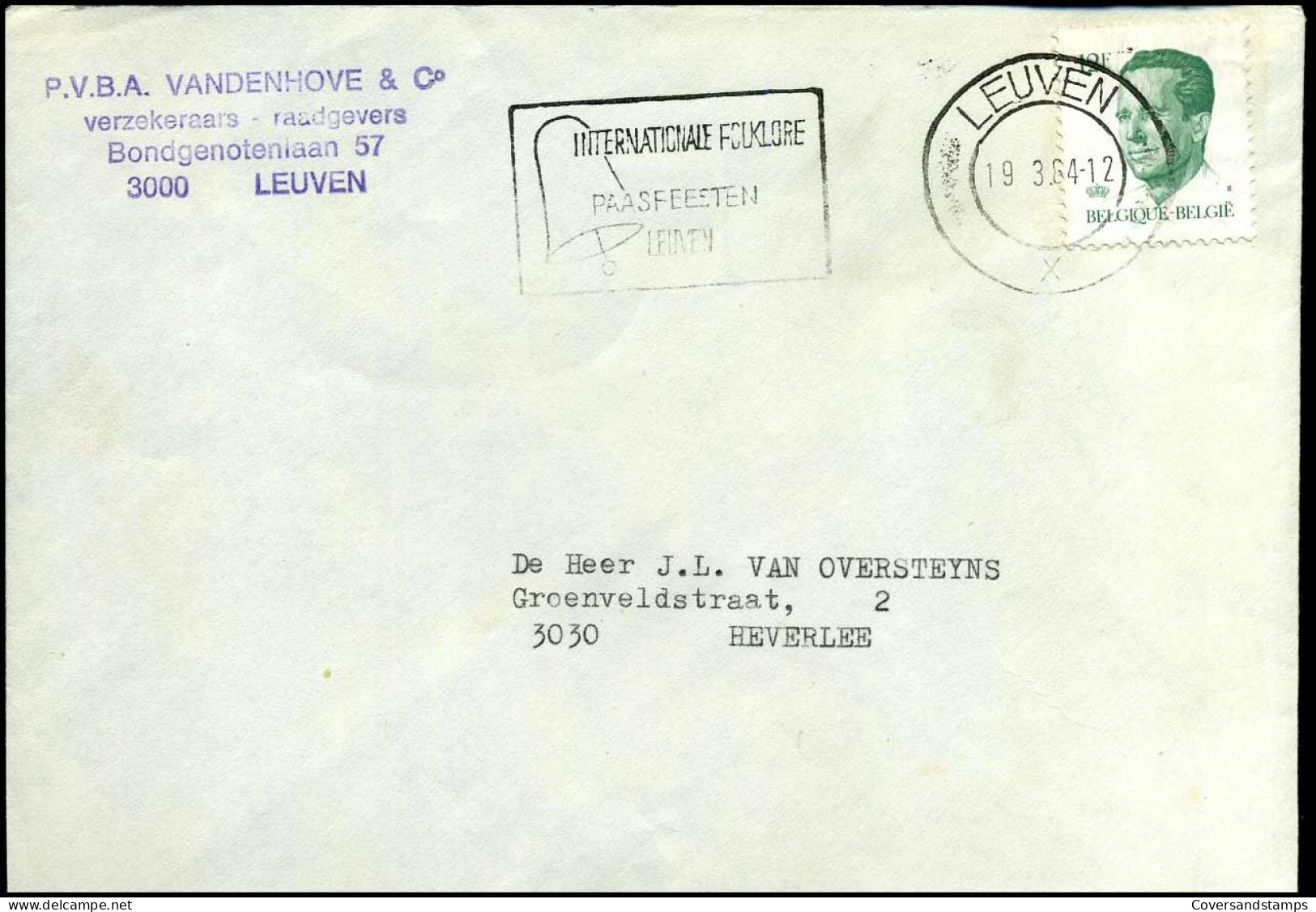 Cover Naar Heverlee- N° 2113 -- "P.V.B.A. Vandenhove & Co, Leuven" - 1981-1990 Velghe