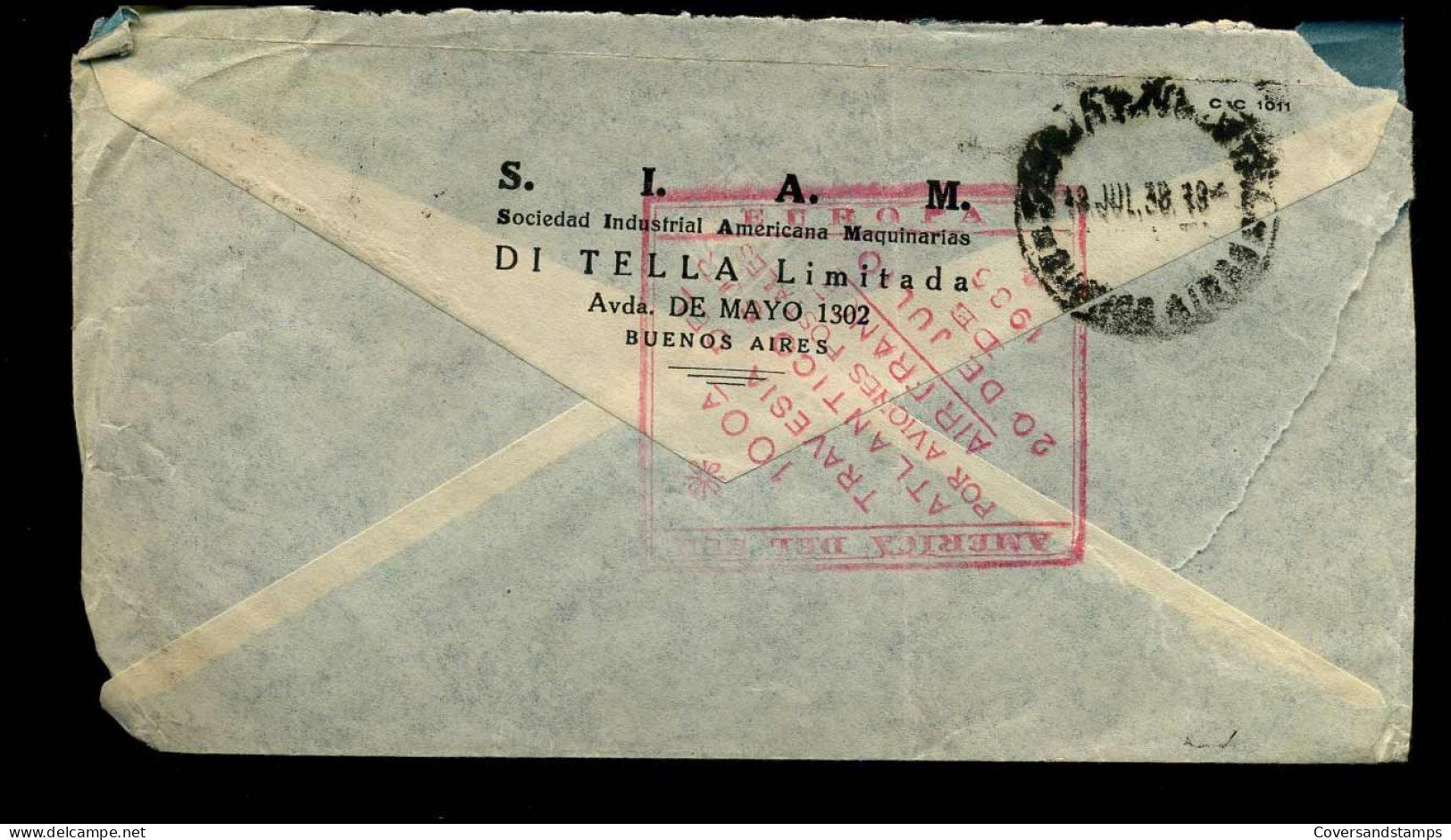 Cover To Antwerp, Belgium - Airmail