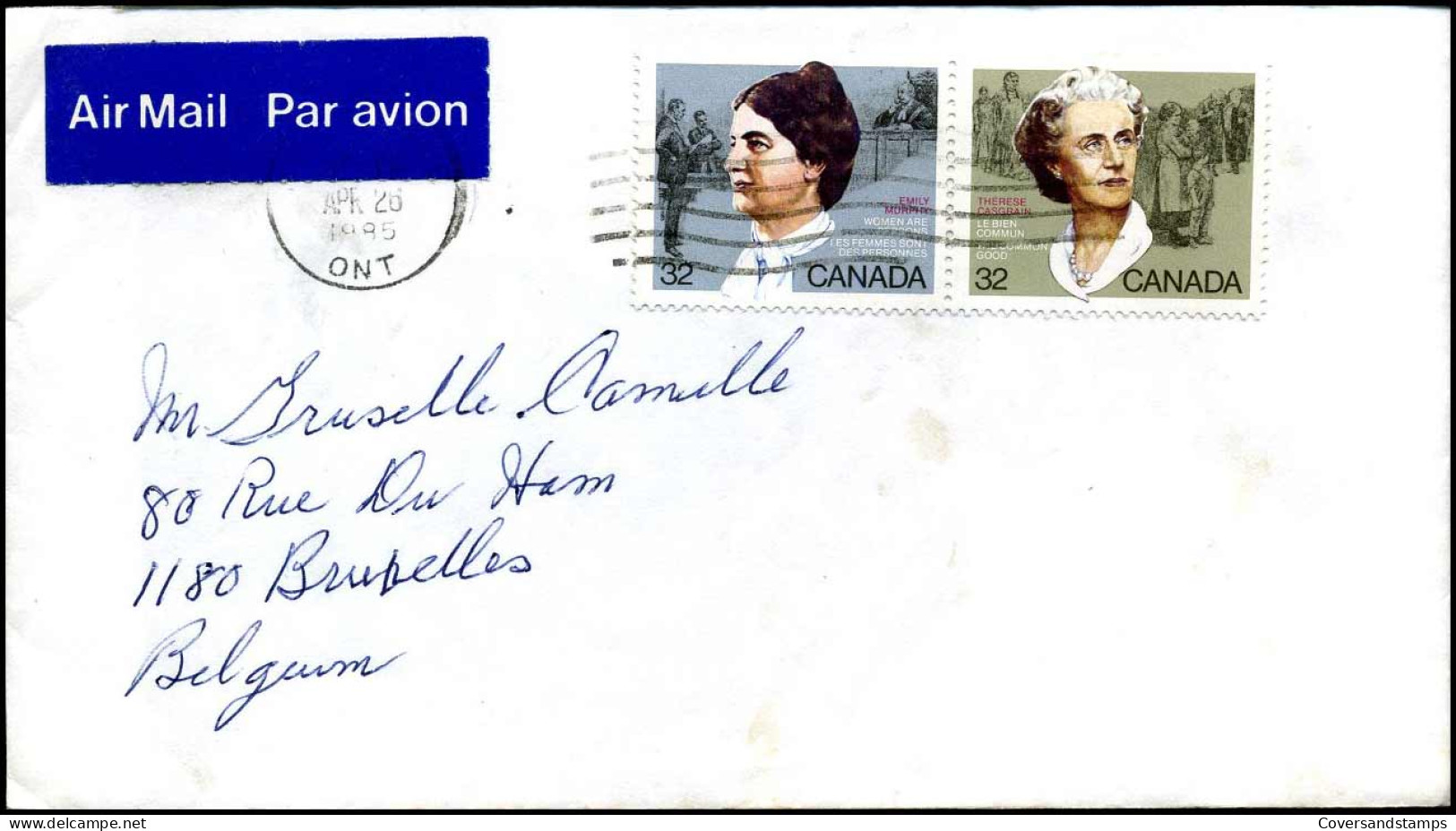 Cover To Brussels, Belgium - Storia Postale