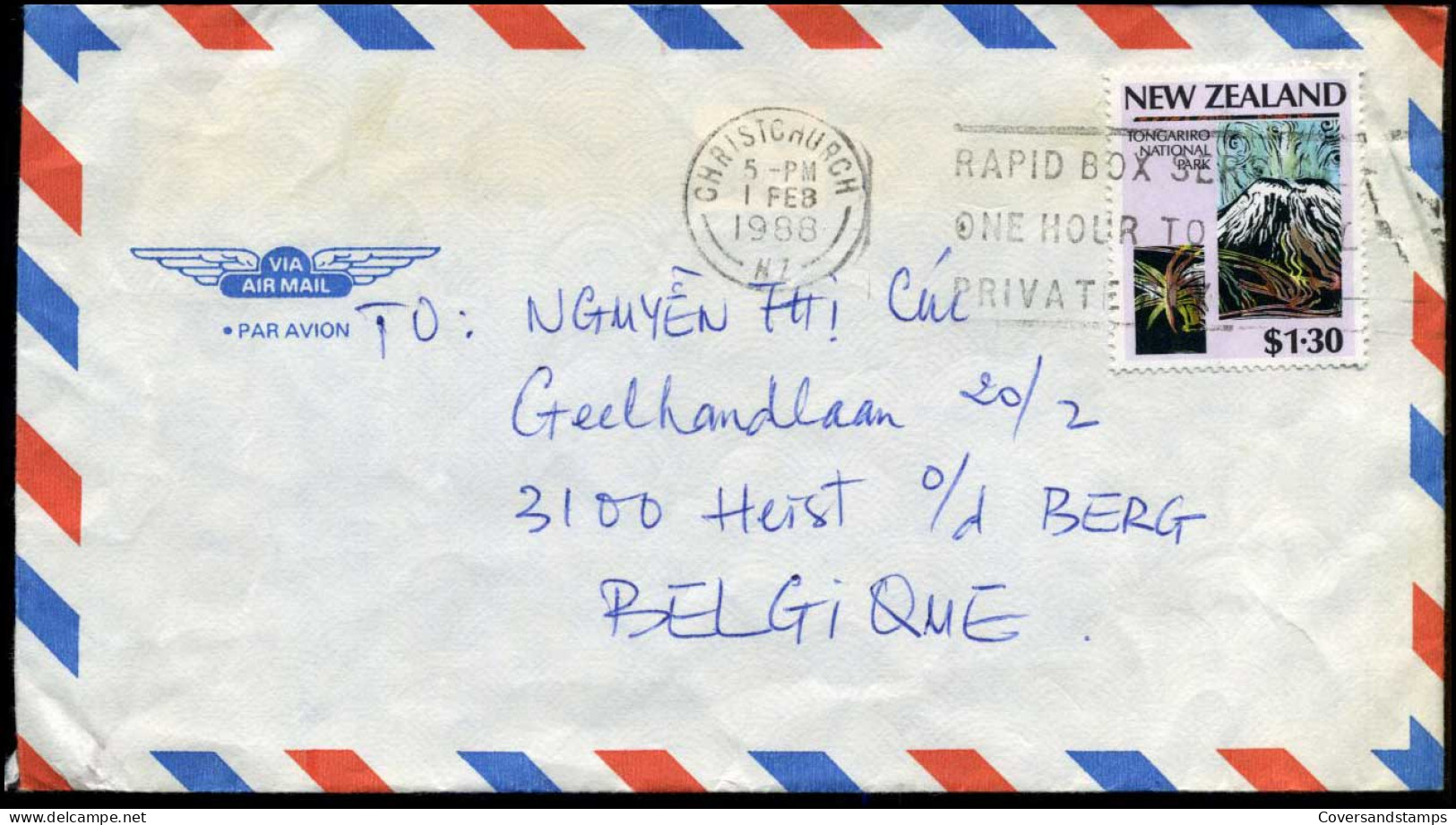 Cover To Heist-op-den-Berg, Belgium - Lettres & Documents