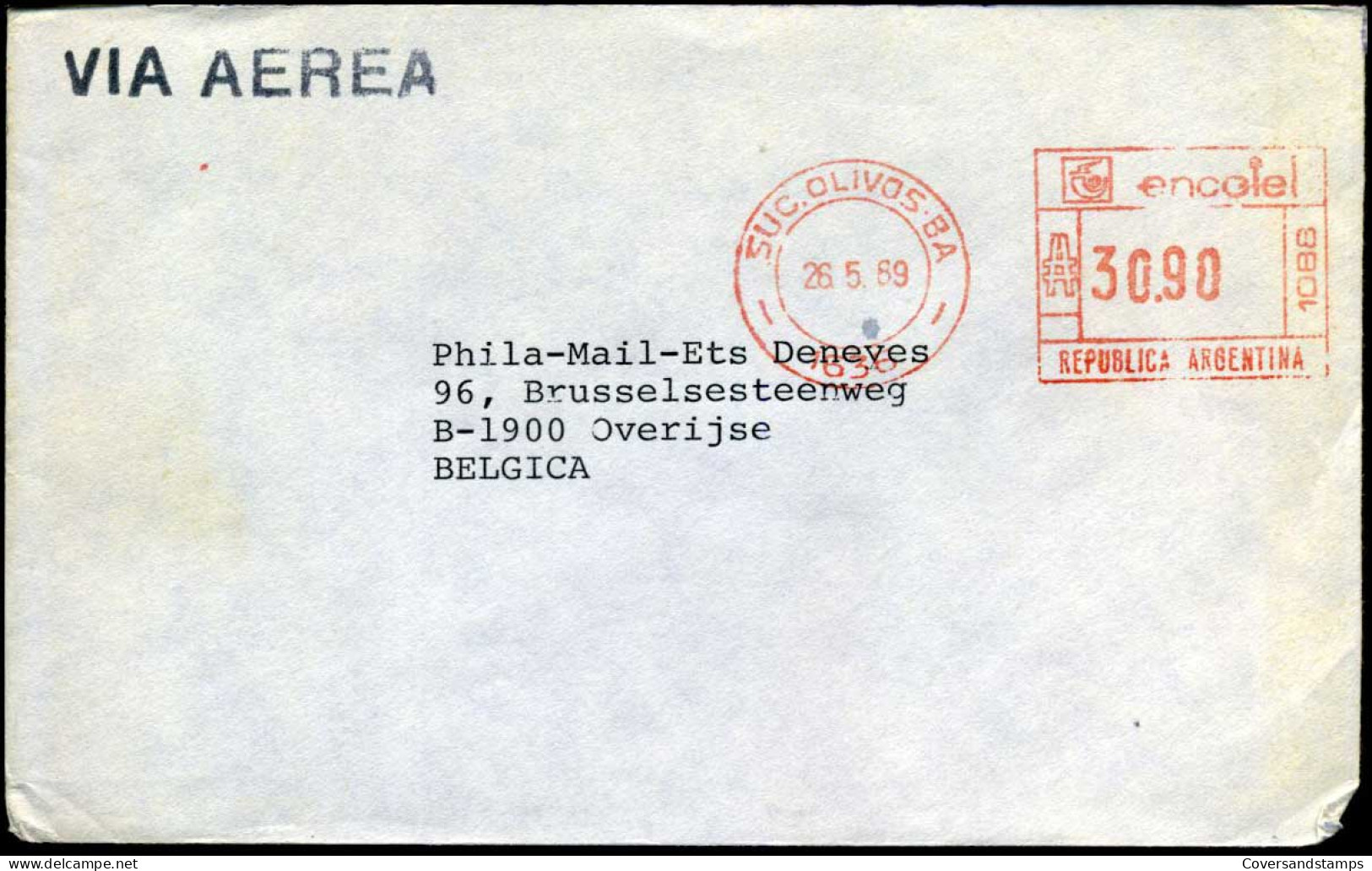 Cover To Overijse, Belgium - Lettres & Documents