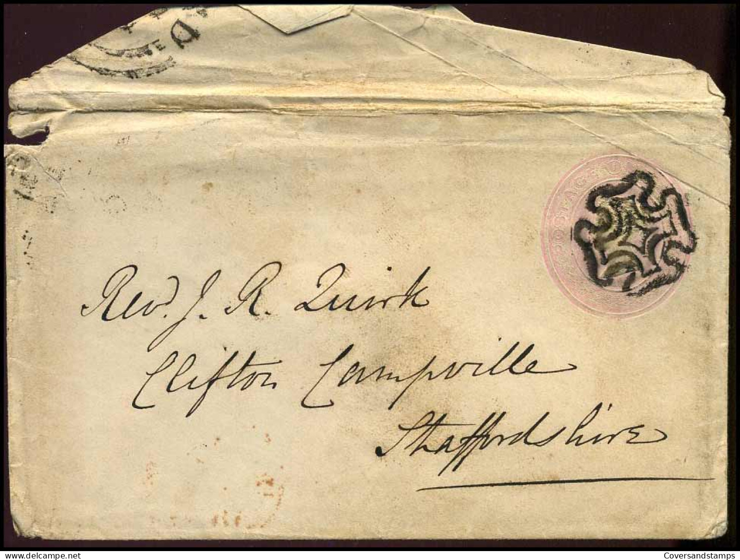 Cover To Staffordshire, Nice Cancellation - Cartas & Documentos