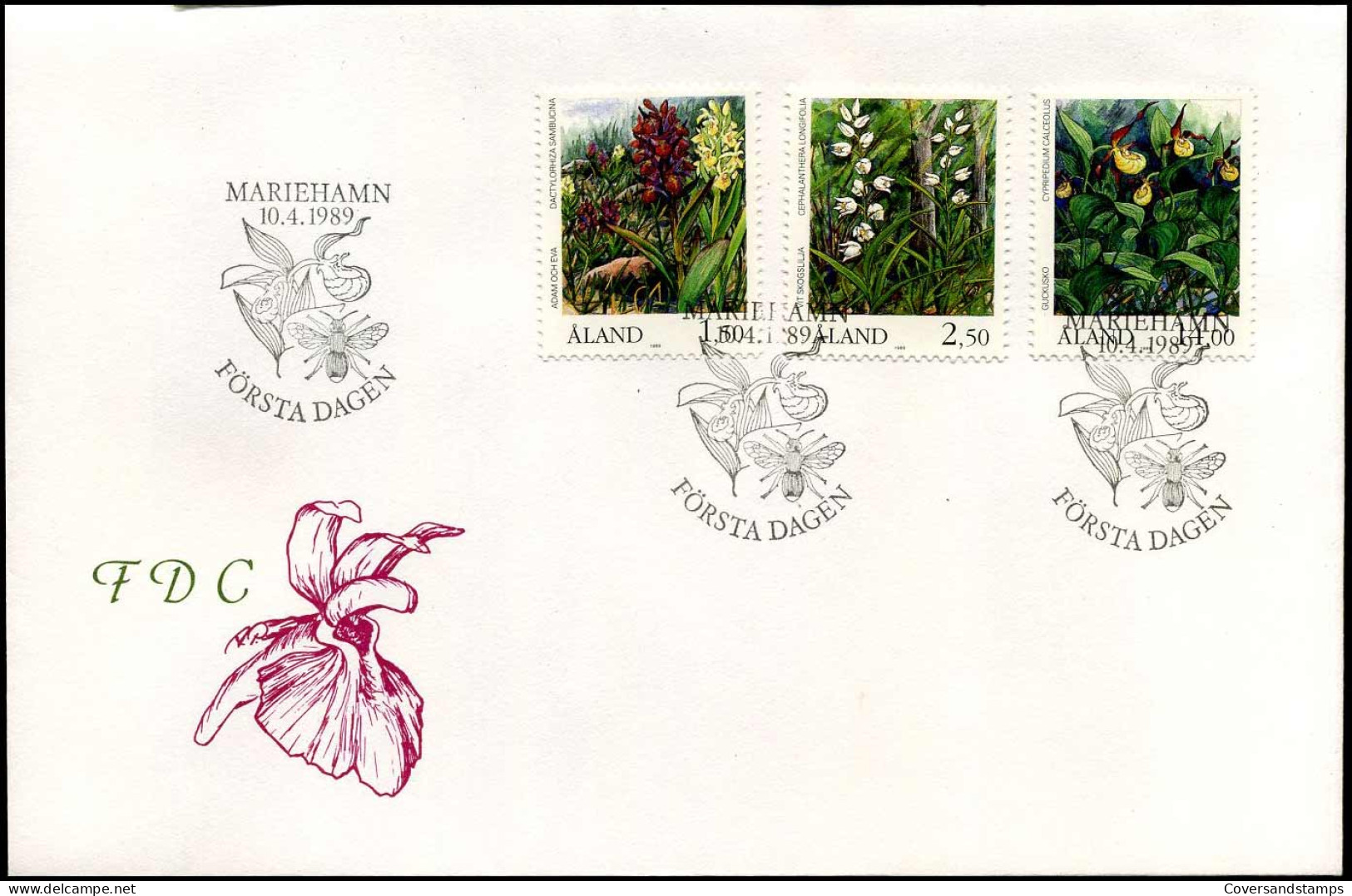 FDC - Aland - Flowers - Aland