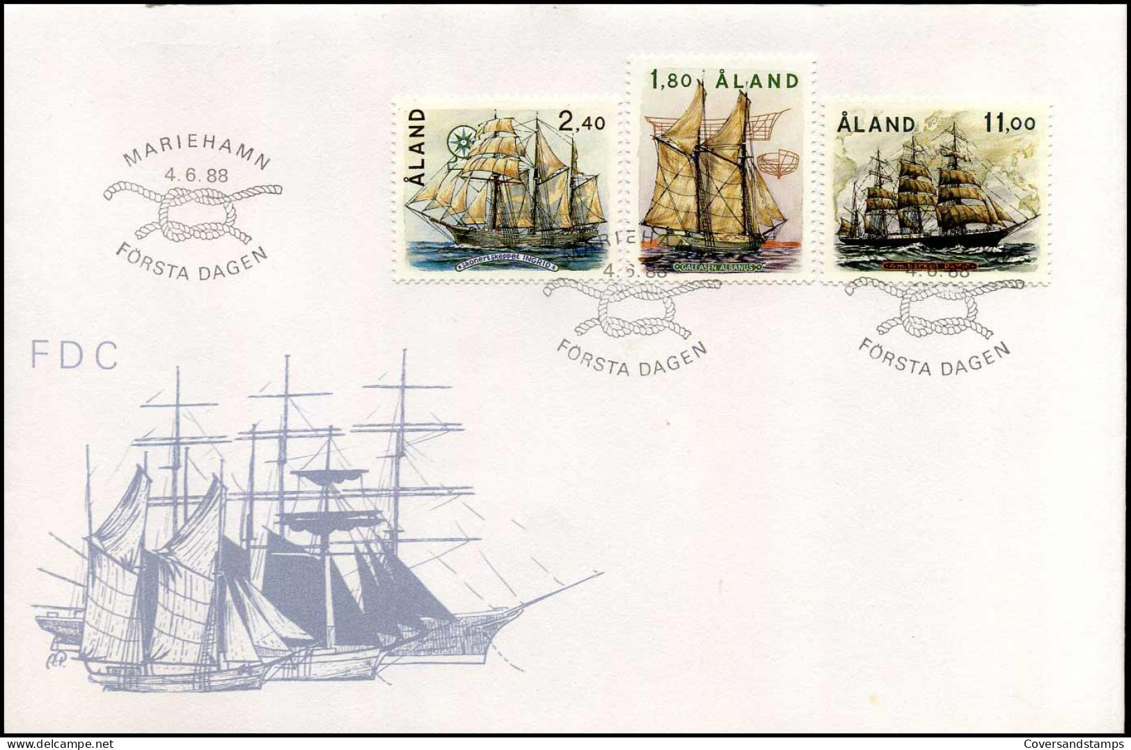 FDC - Aland - Sailing Ships - Aland