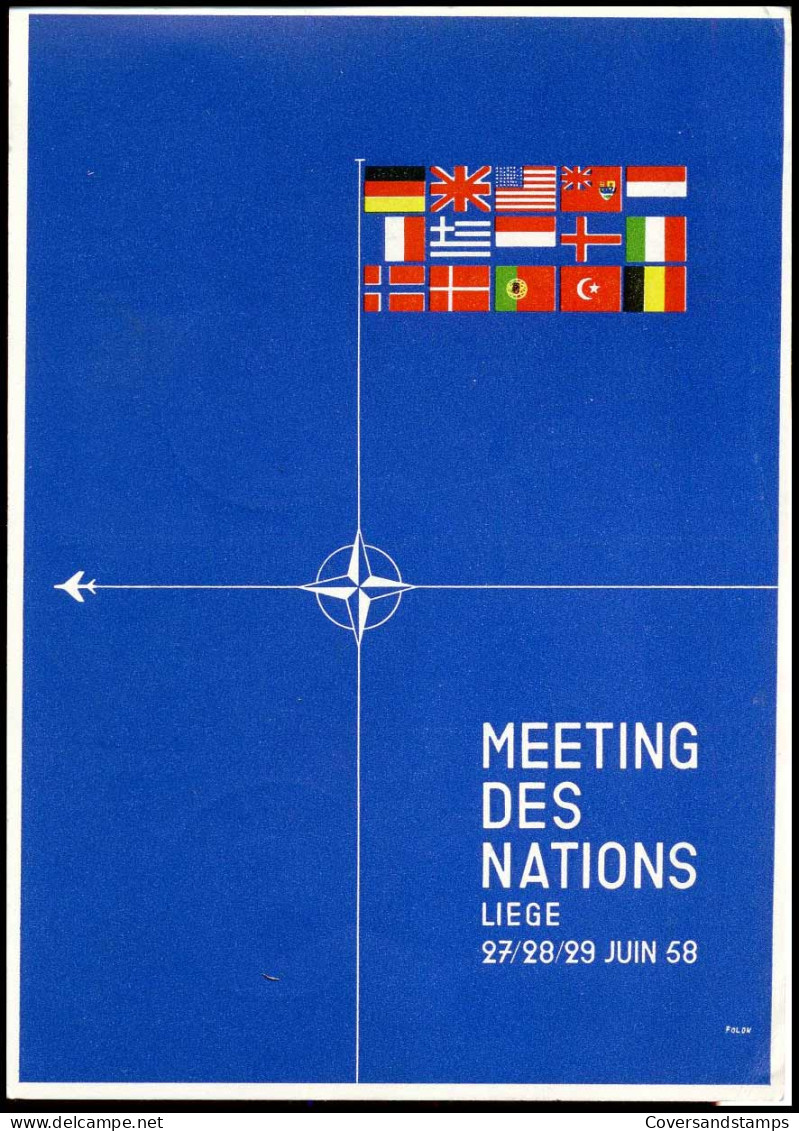 Officiële Kaart Van De Meeting Der Naties Te Bierset / Carte Officielle Du Meeting Des Nations à Bierset - Cartas & Documentos
