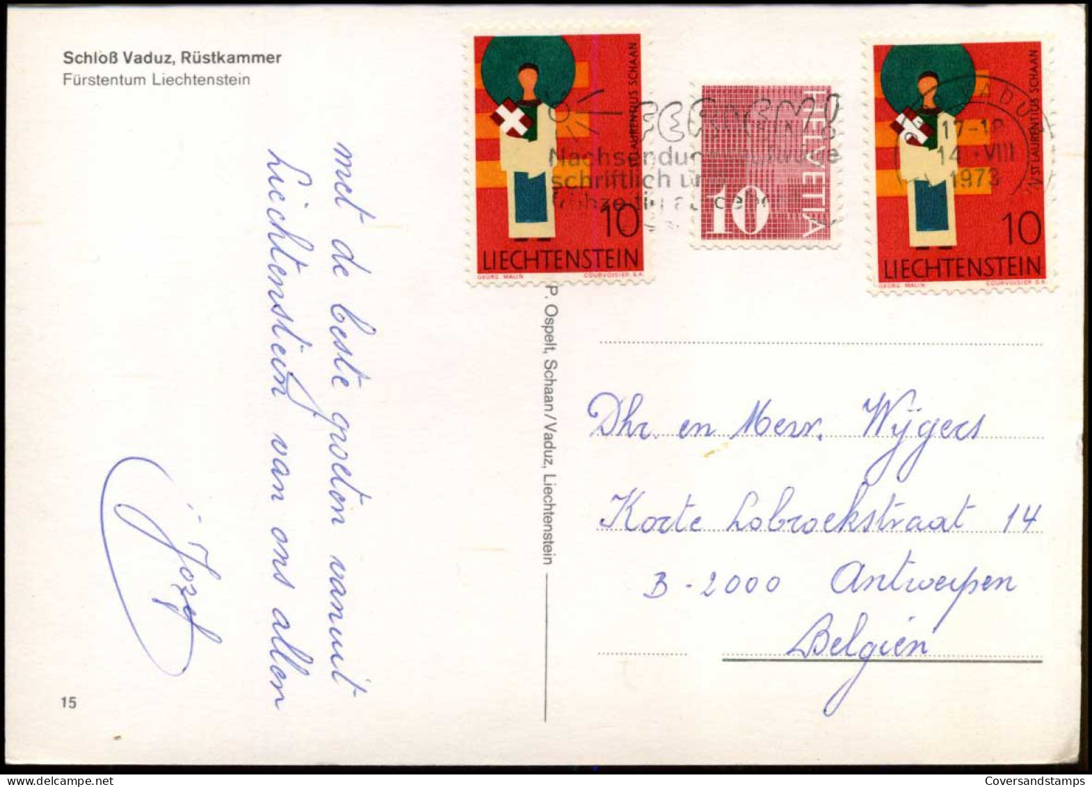 Post Card To Antwerp, Belgium - Brieven En Documenten