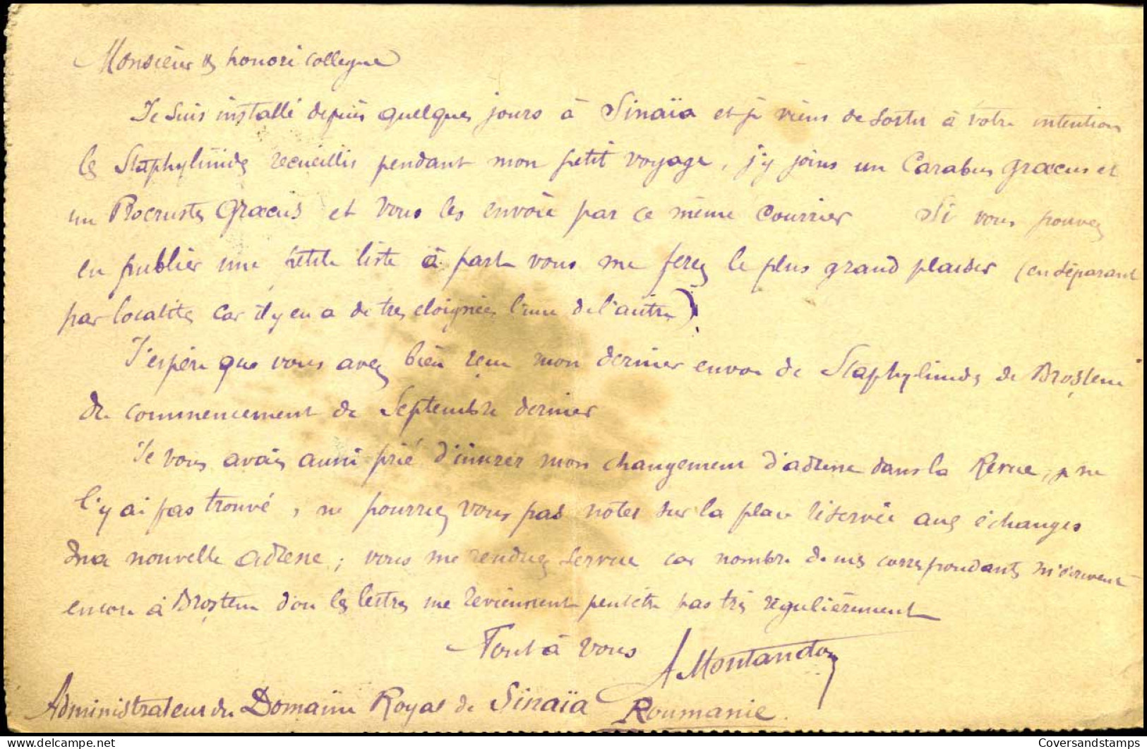 Post Card To Caen, France - Cartas & Documentos