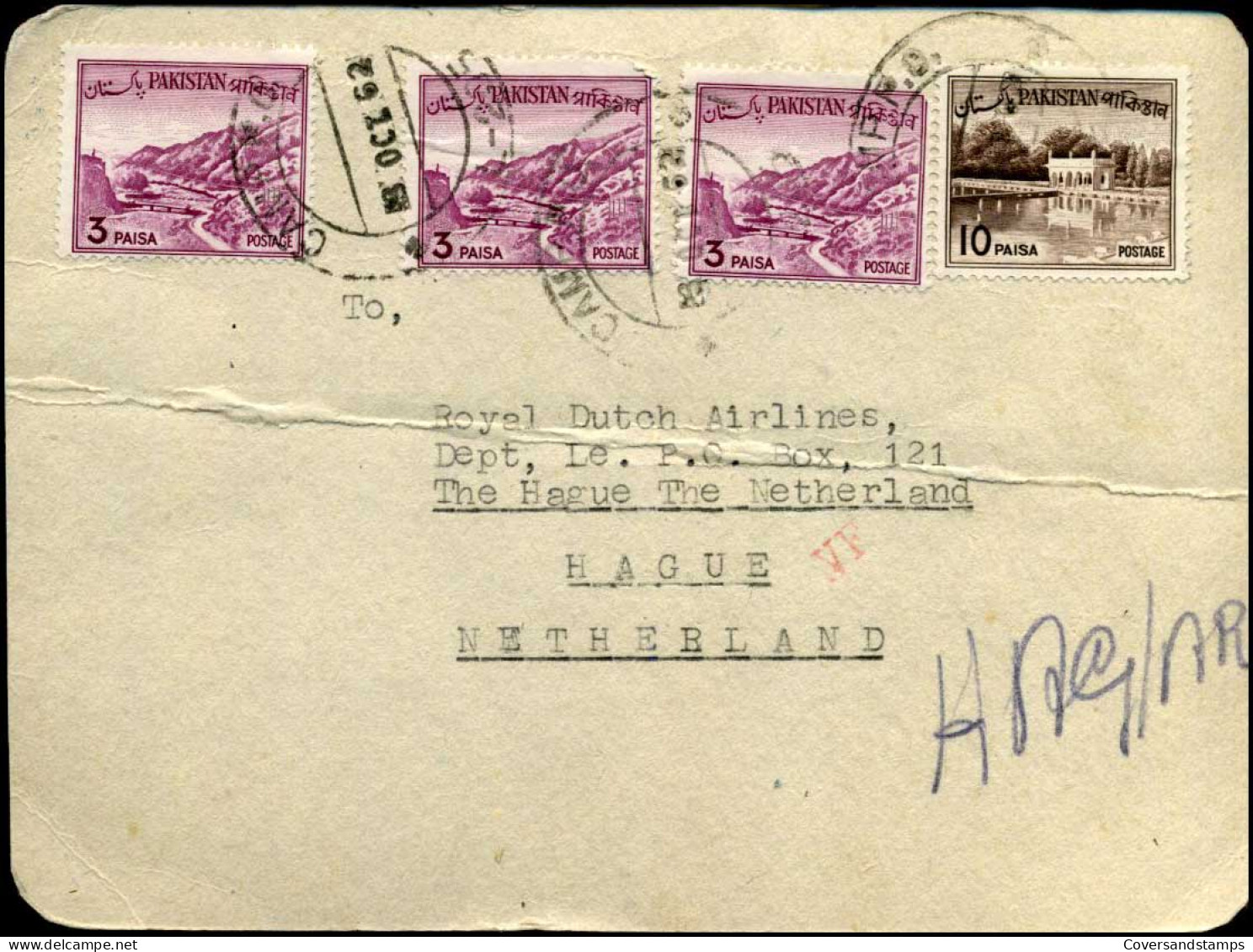 Post Card To The Hague, Netherlands - Pakistán