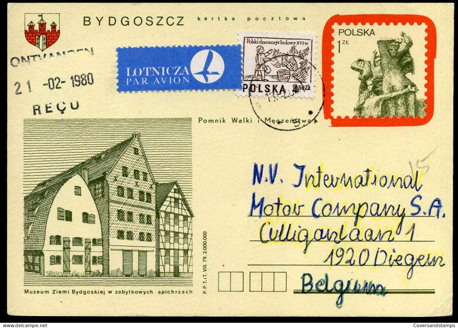 Postcard -  Bydgoszcz - Muzeum Ziemi Bygoskiej W Zabytkowych Spichrzach - Stamped Stationery