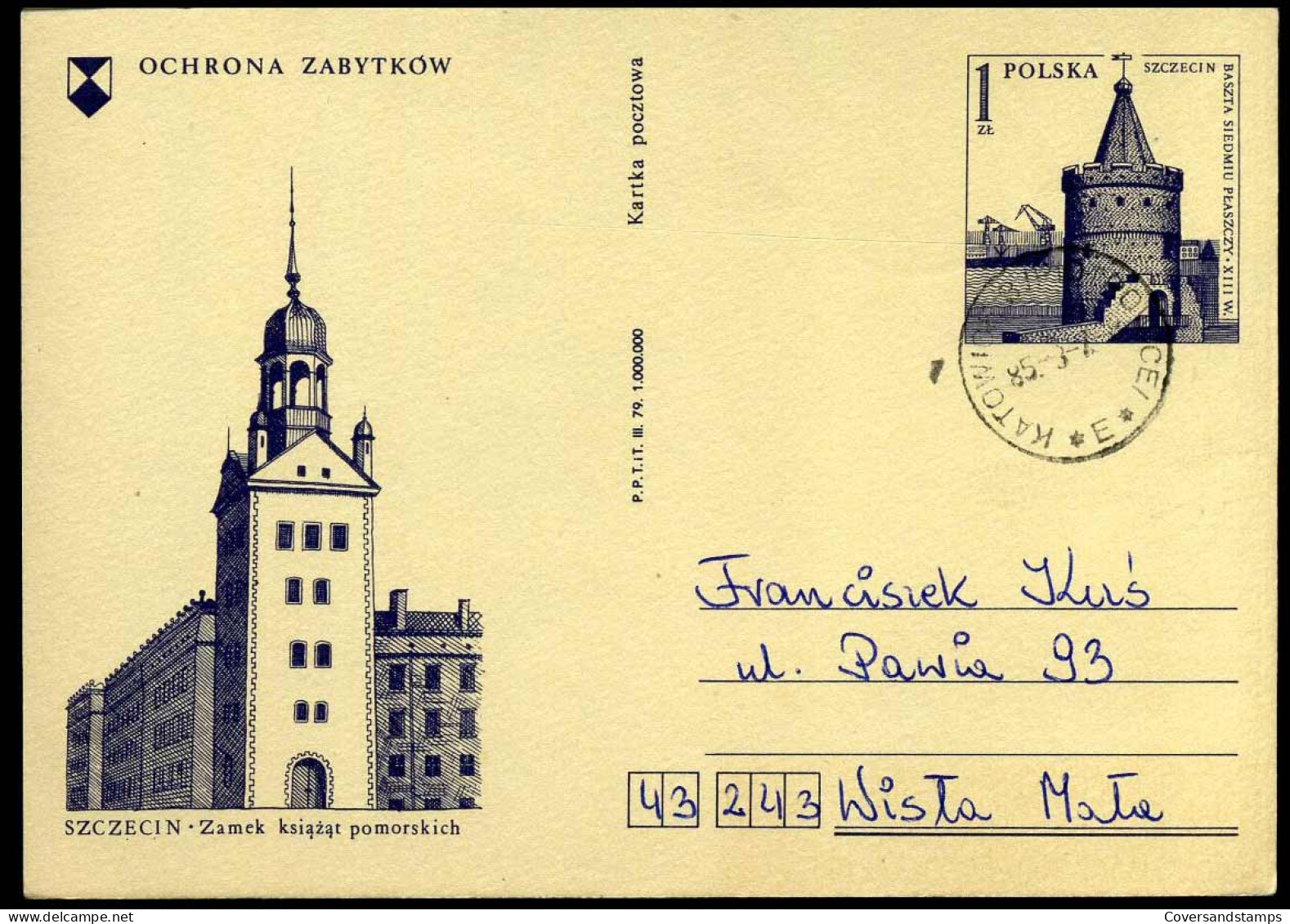 Postcard -  Szczecin - Zamek Ksiazat Pomorskich - Postwaardestukken