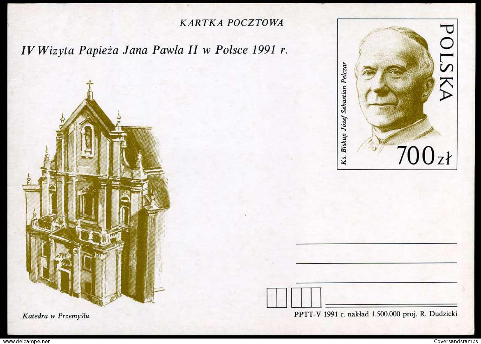 Postcard - IV Wizyta Papieza Jana Pawla II W Polsce 1991 - Interi Postali
