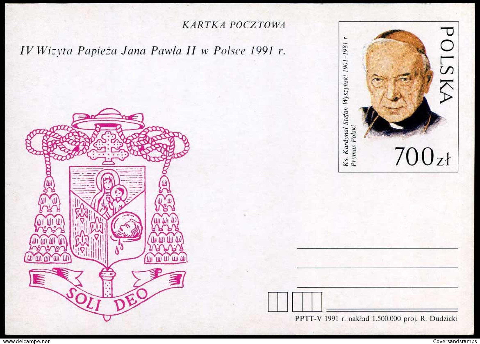 Postcard - IV Wizyta Papieza Jana Pawla II W Polsce 1991 - Enteros Postales