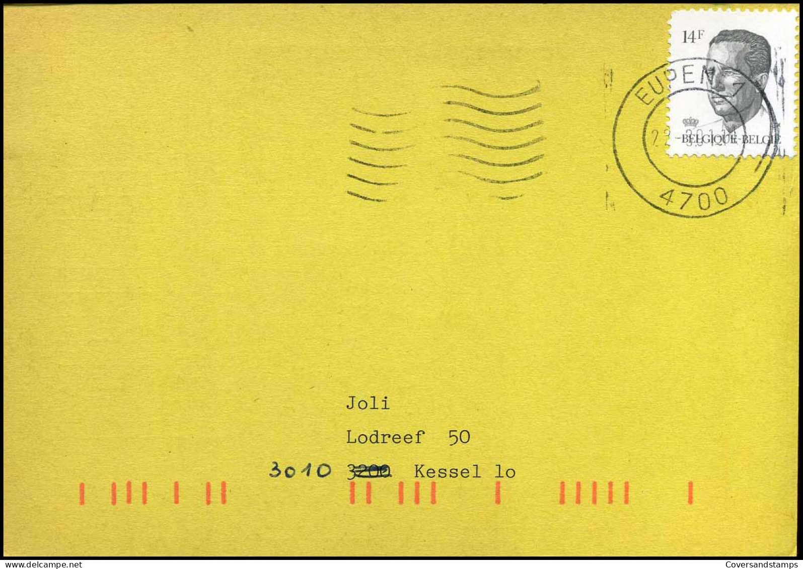 Postkaart : "Uitnamen - Prélêvements" Kring Nr 3008 - Brieven En Documenten