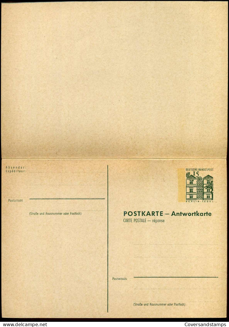 Postkarte -  15 Pfennig - Mit Antwortkarte - Postcards - Mint