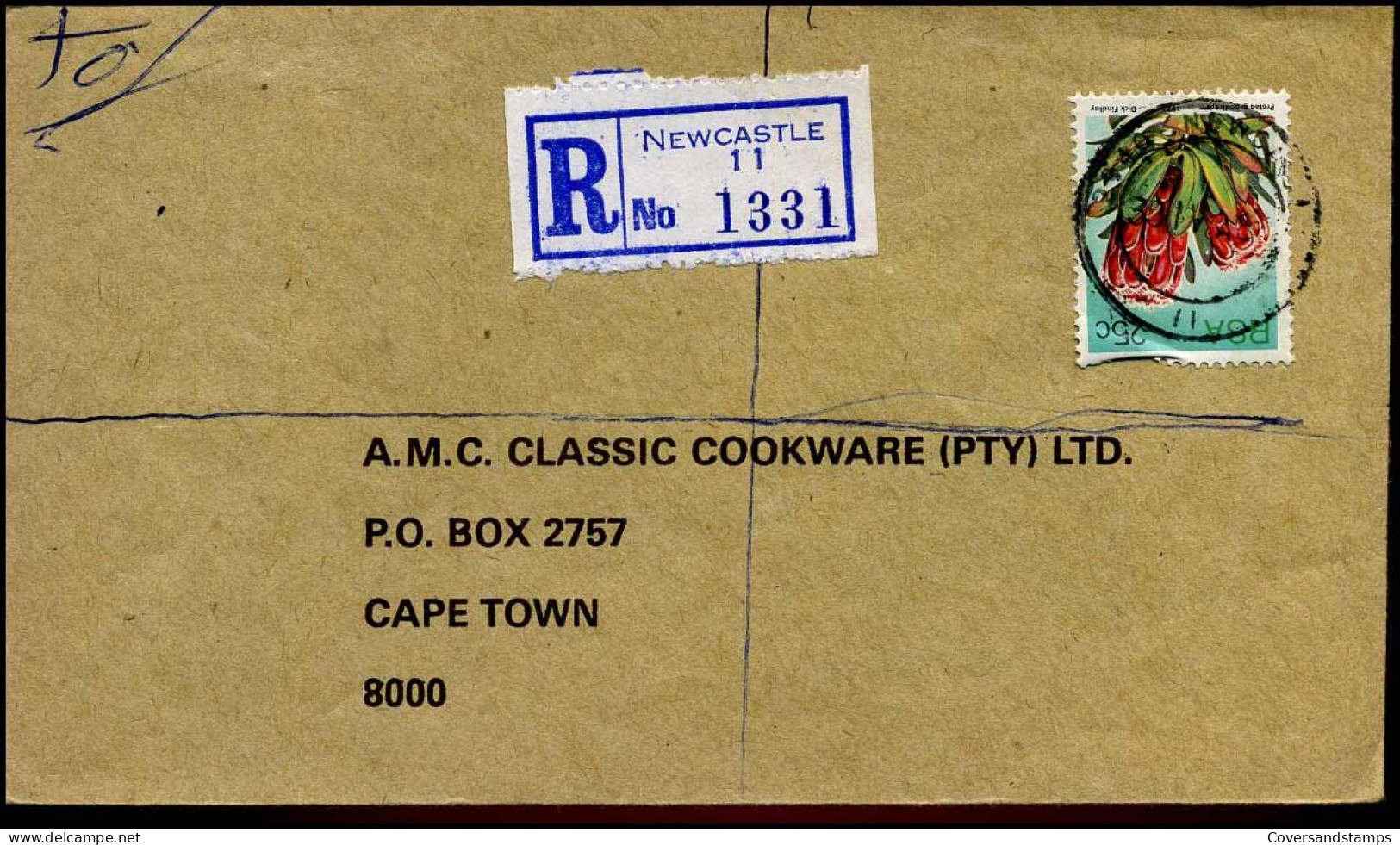 Registered Cover To Cape Town - Briefe U. Dokumente