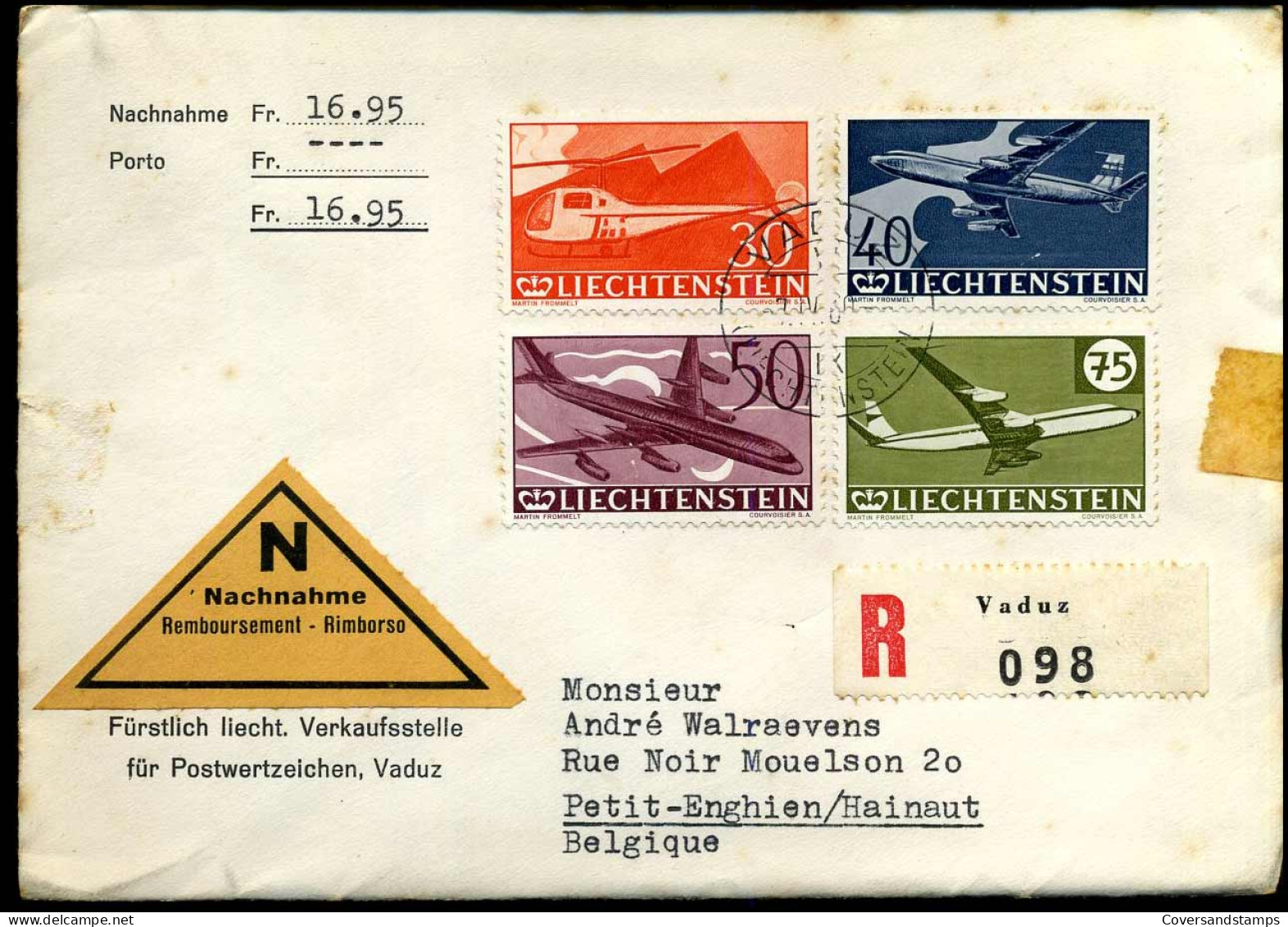 Registered Cover To Petit-Enghien, Belgium - Covers & Documents