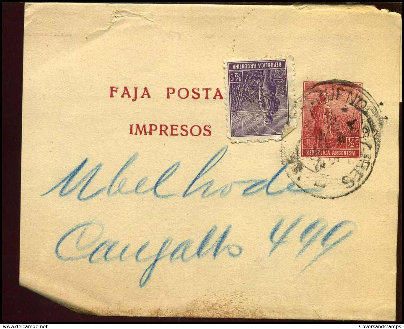 Republica Argentina, Faja Postal, Impresos - Postwaardestukken