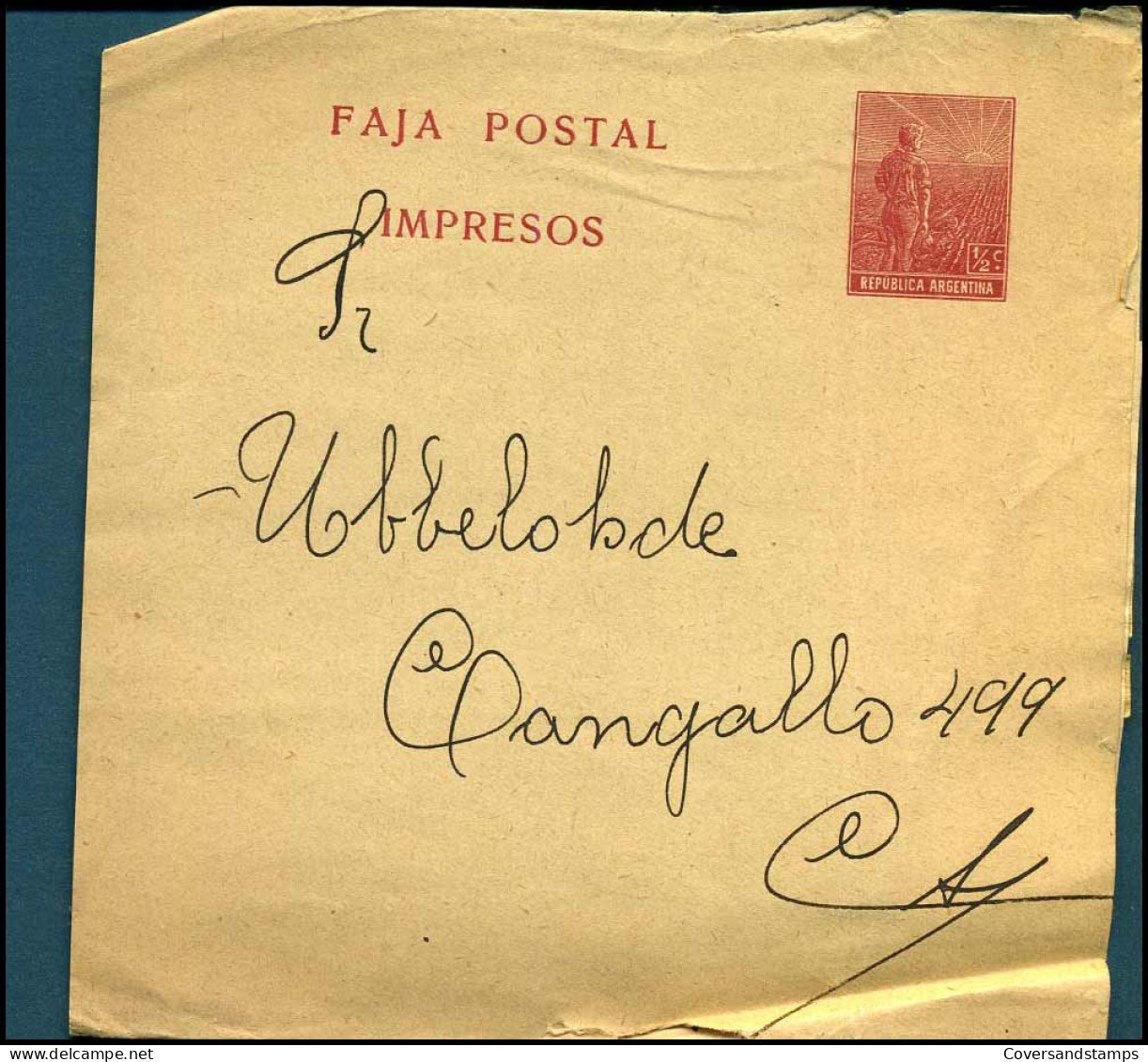 Republica Argentina, Faja Postal, Impresos - Postal Stationery