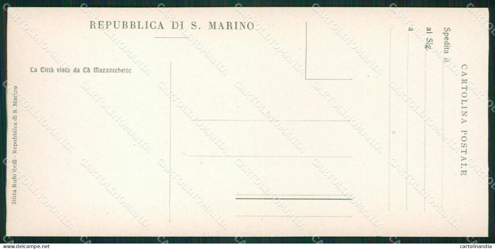 San Marino Cà Mazzocchetto Mini Cartolina E Cartolina MQ5742 - San Marino