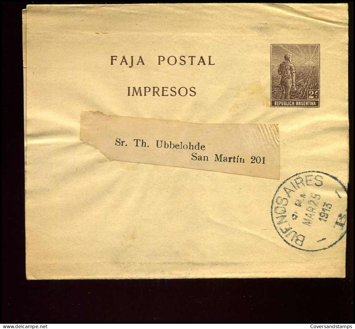 Republica Argentina, Faja Postal, Impresos - Interi Postali