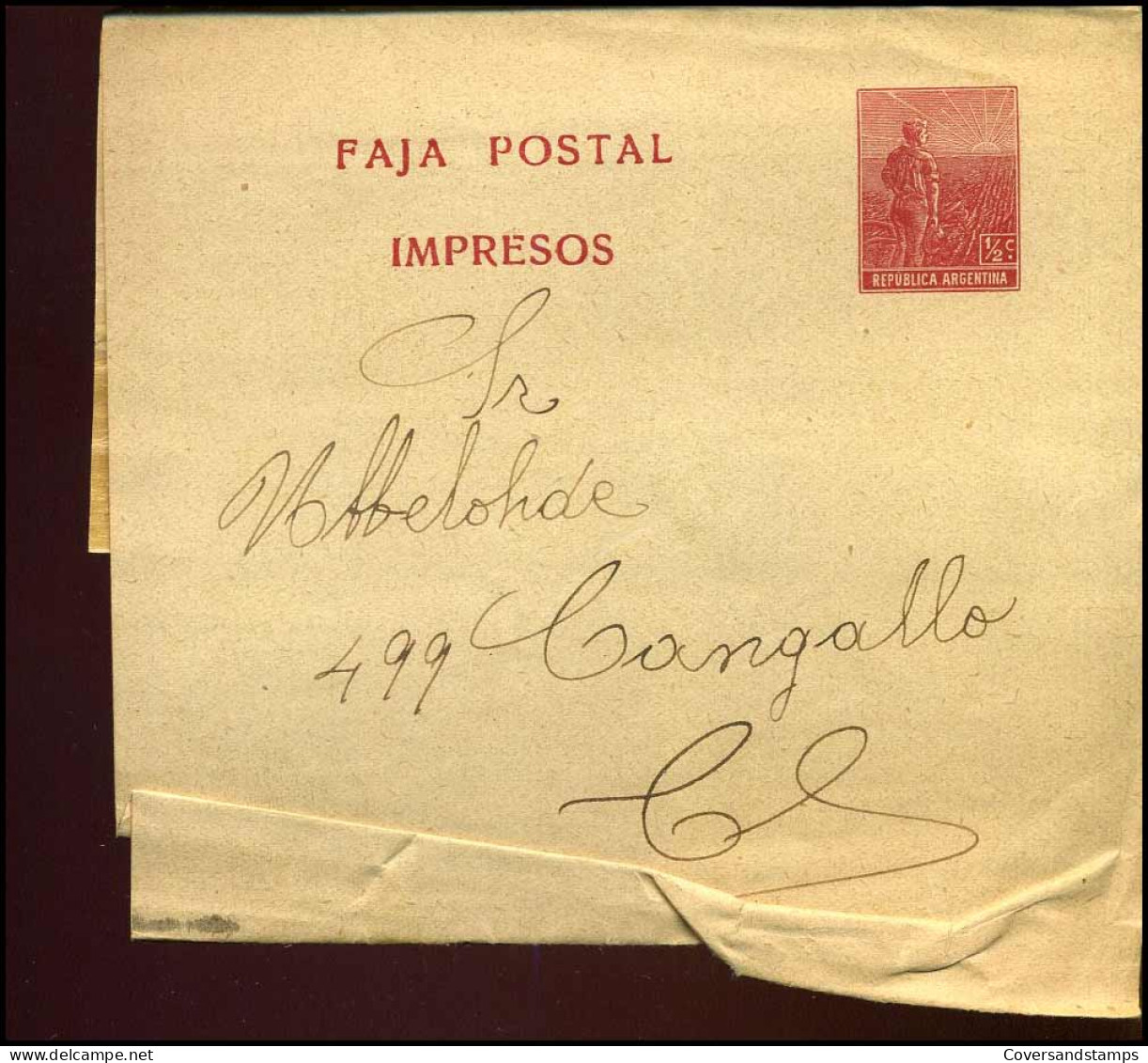 Republica Argentina, Faja Postal, Impresos - Entiers Postaux