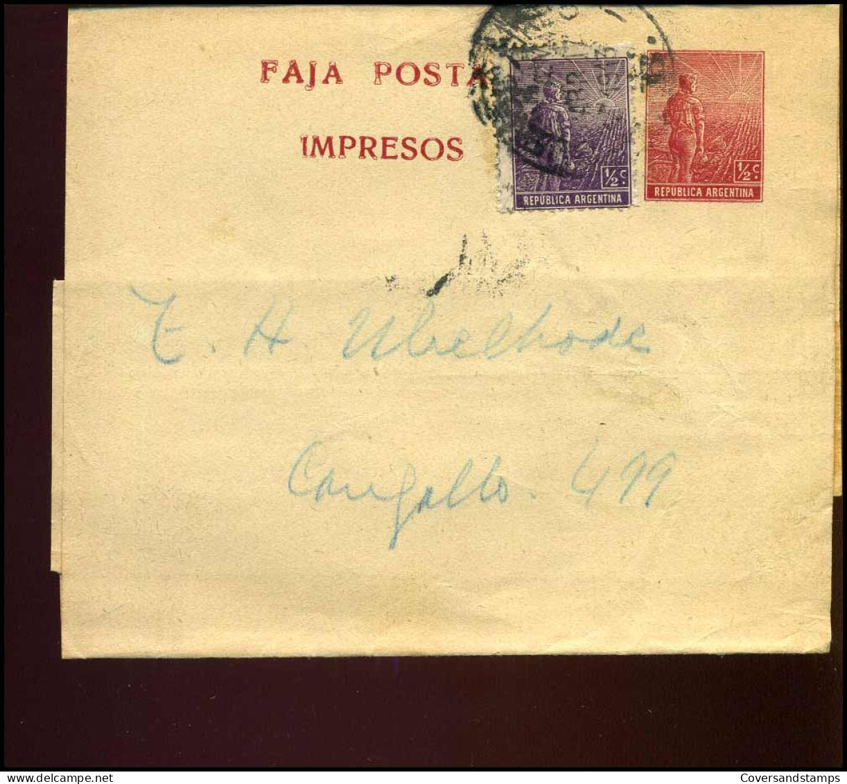 Republica Argentina, Faja Postal, Impresos - Postal Stationery