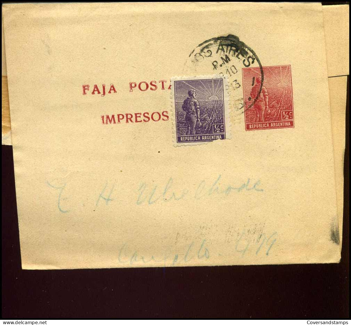 Republica Argentina, Faja Postal, Impresos - Ganzsachen