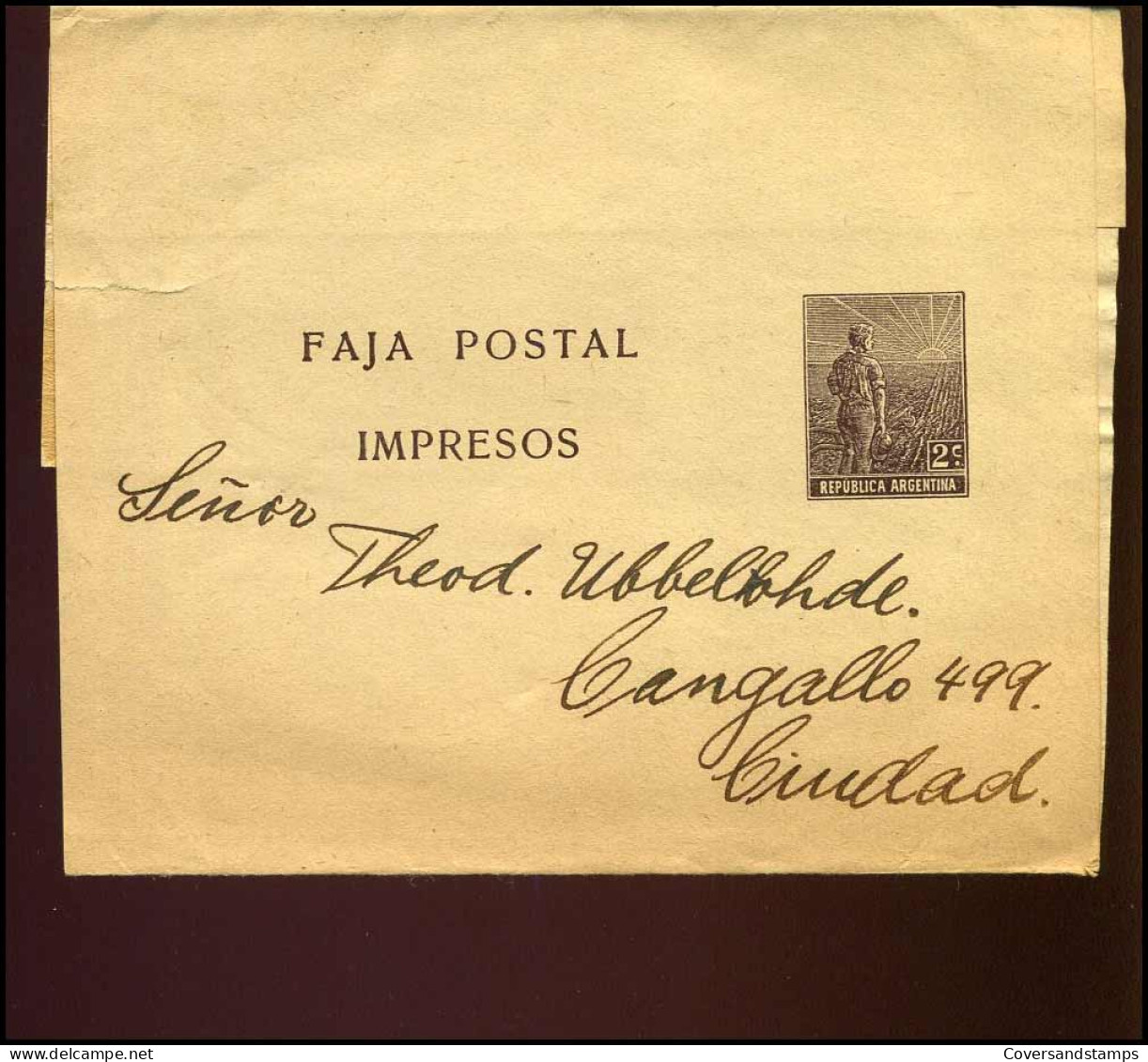 Republica Argentina, Faja Postal, Impresos - Interi Postali