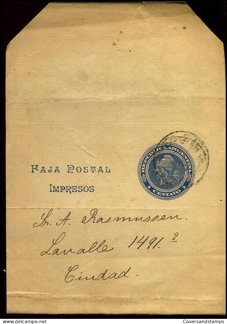 Republica Argentina, Faja Postal, Impresos - Ganzsachen