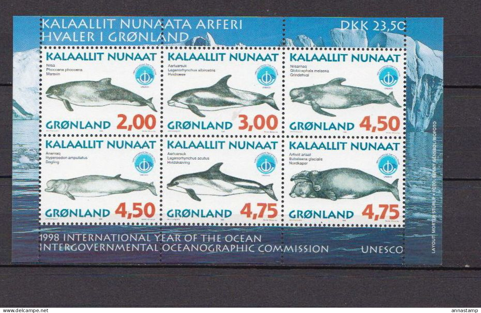 Greenland MNH Minisheet - Ballenas