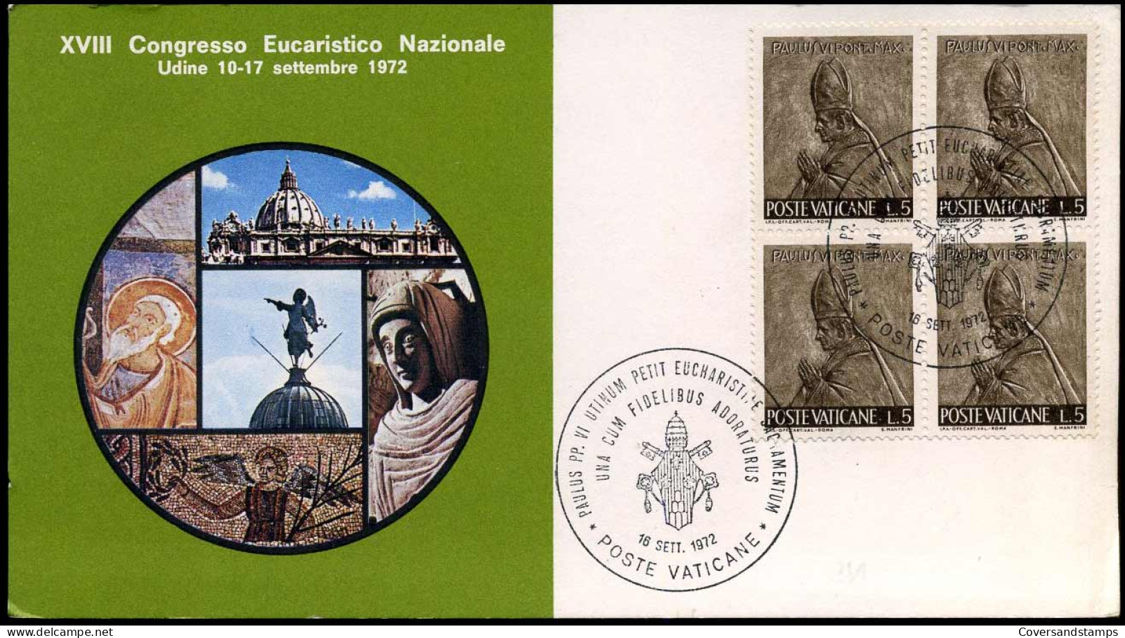 XVIII Congresso Eucaristico Nazionale Udine 1972 - Storia Postale