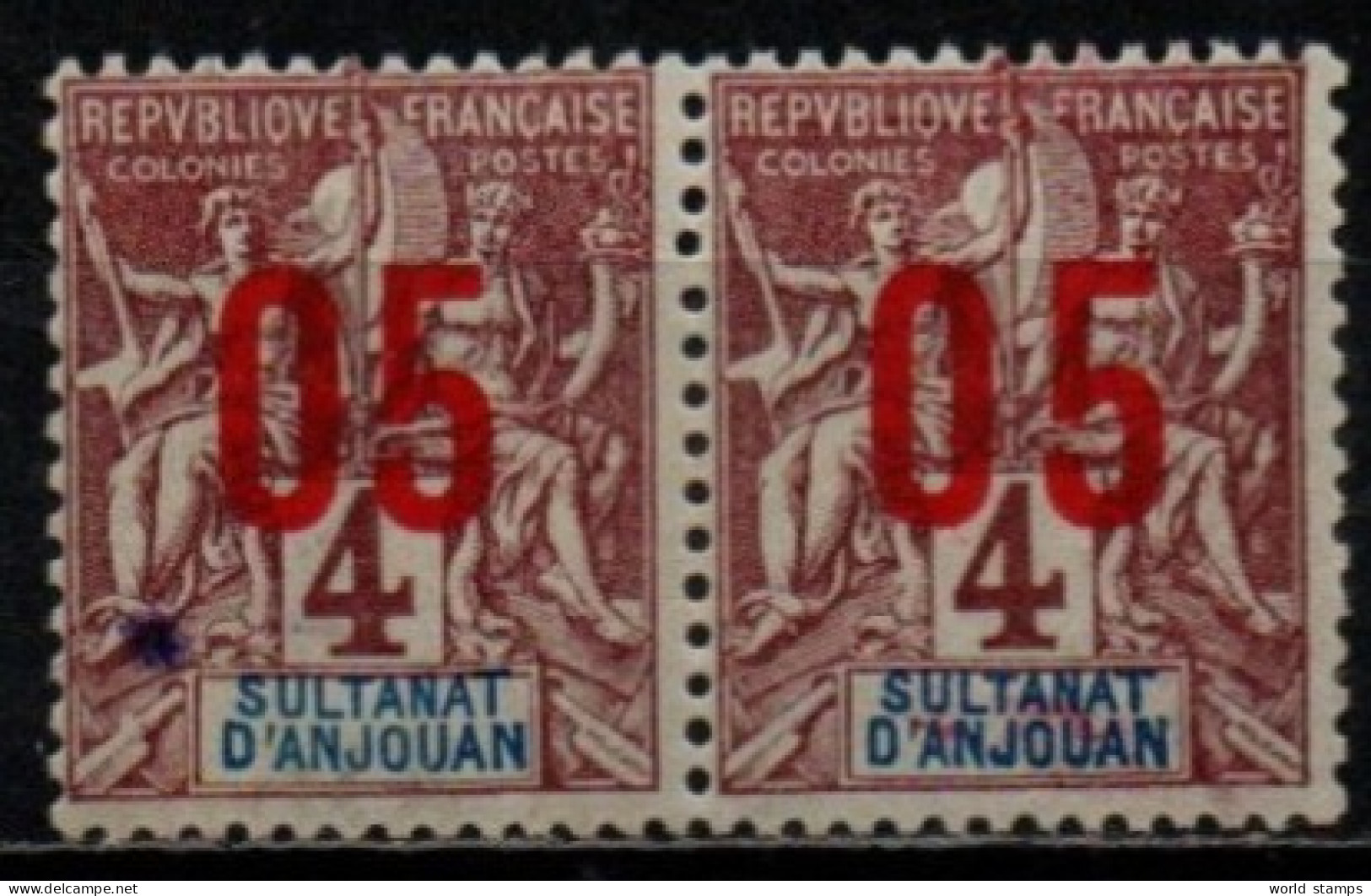 ANJOUAN 1912 * - Unused Stamps