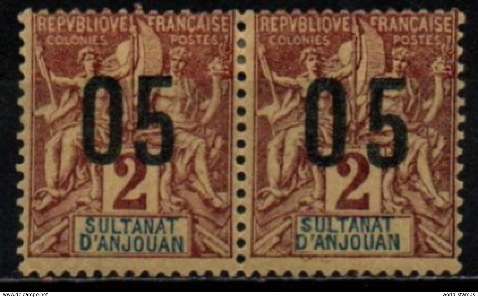 ANJOUAN 1912 * - Unused Stamps