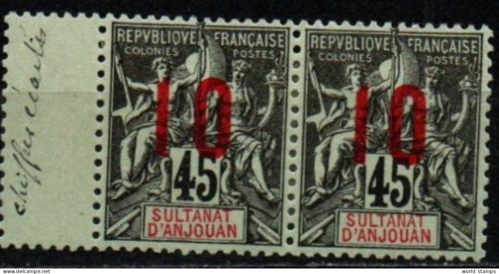 ANJOUAN 1912 * - Unused Stamps