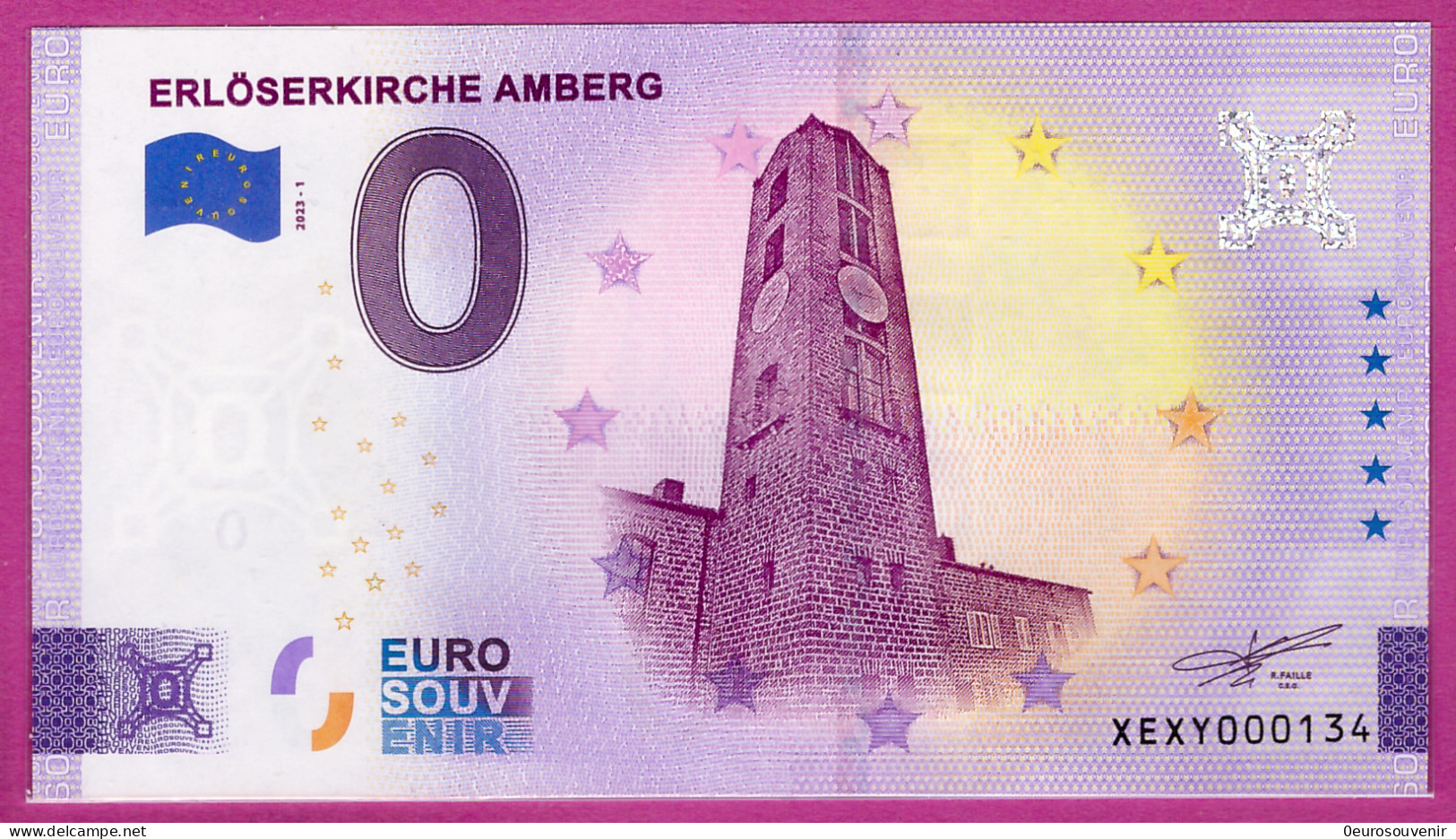 0-Euro XEXY 2023-1 ERLÖSERKIRCHE AMBERG SPENDENSCHEIN - Prove Private