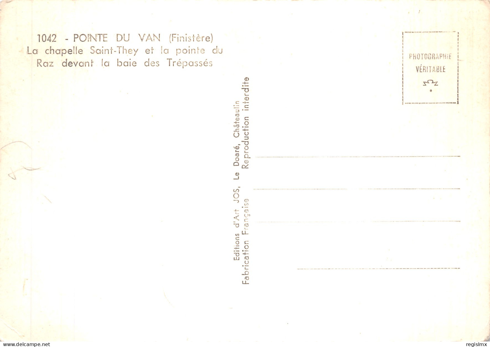 29-LA POINTE DU VAN-N°T1108-A/0395 - Covers & Documents