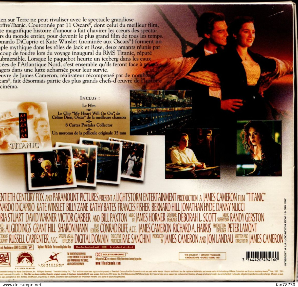 Film Titanic De James Cameron - Coffret VHS Collector - Complet - FRAIS DU SITE DEDUITS - Azione, Avventura