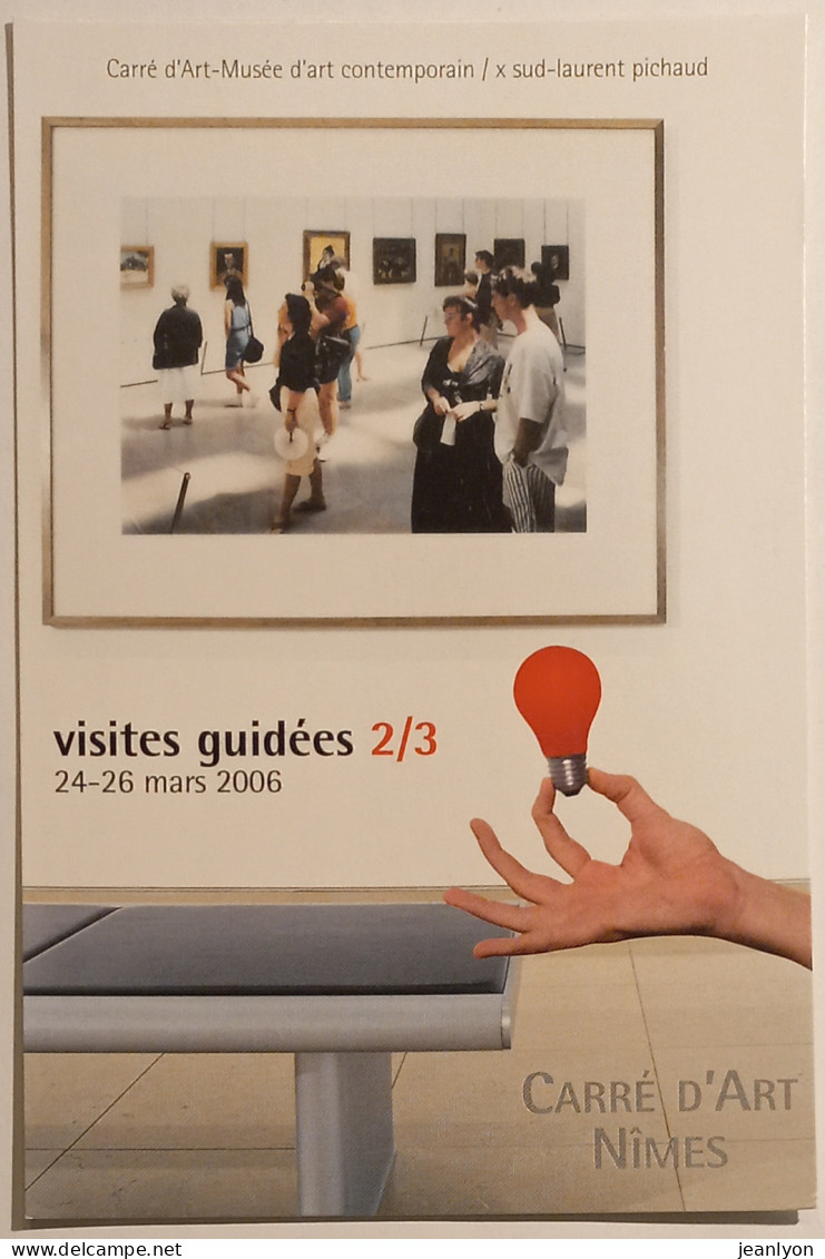 AMPOULE - Visiteurs Dans Salle D'exposition - Carte Publicitaire Musée Art Contemporain Nimes - Musei