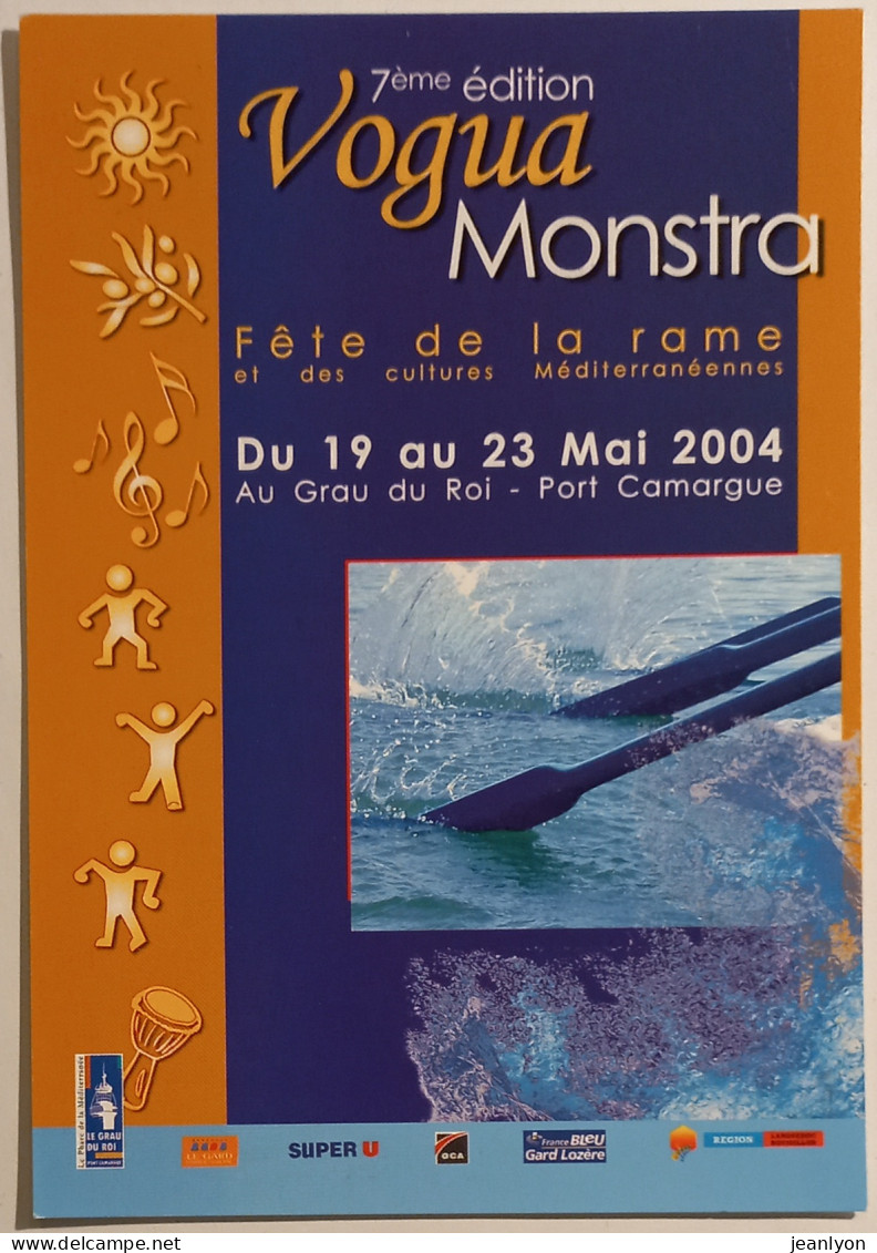 FETE DE LA RAME Et Des Cultures Méditerranéennes - VOGUA MONSTRA - Carte Publicitaire - Rudersport