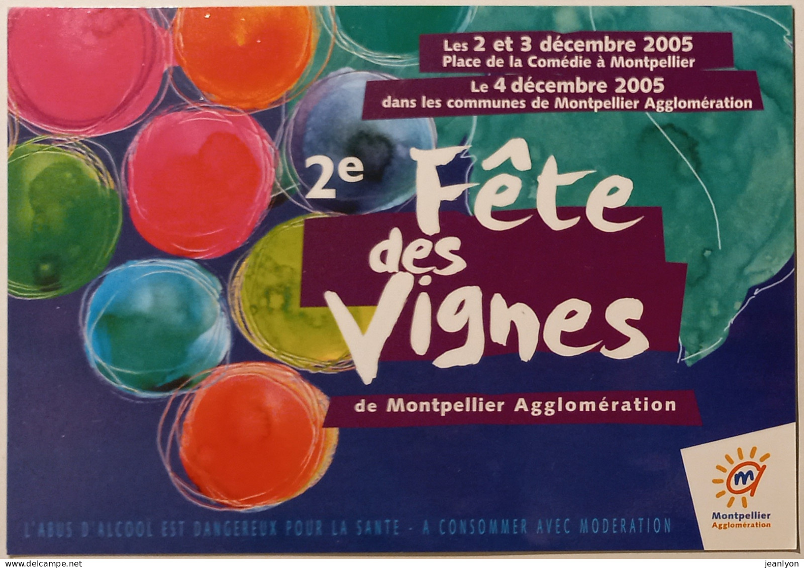 FETE DES VIGNES 2005 / Vin - Carte Publicitaire - Wijnbouw