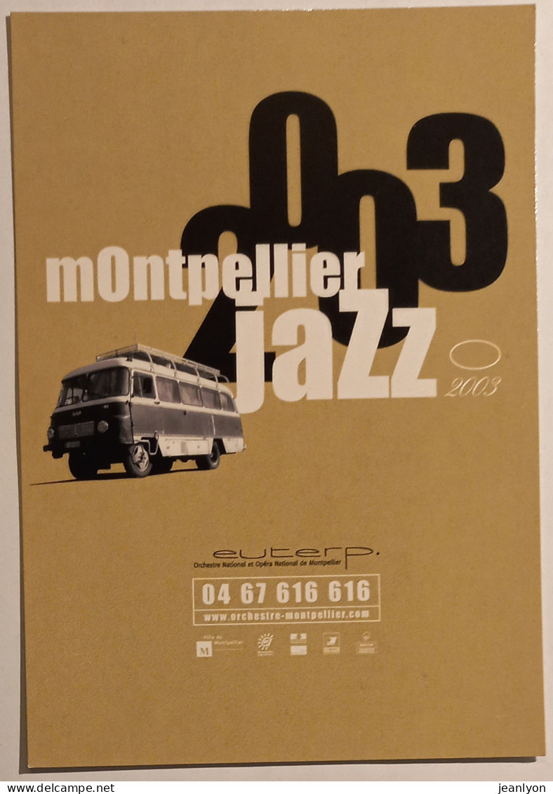 VAN / AUTOCAR - JAZZ MONTPELLIER 2003 - Carte Publicitaire - Buses & Coaches