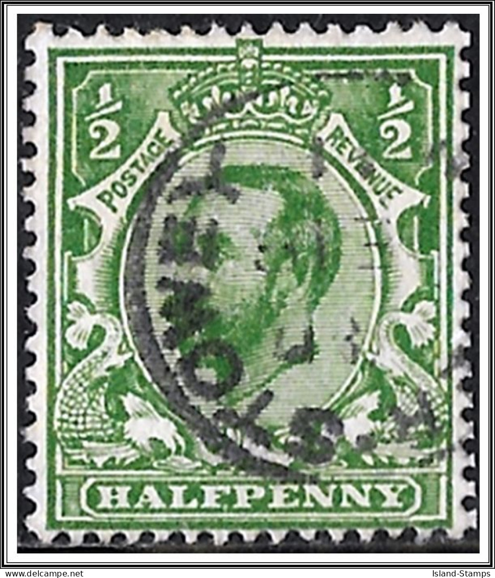 KGV SG325 ½d Pale Bright Green Used Hrd2d - Oblitérés