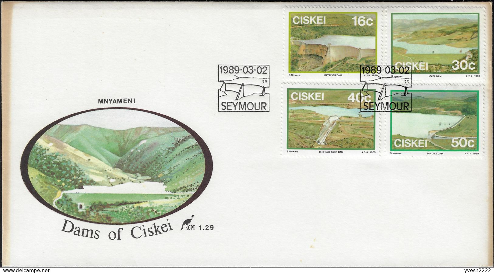 Ciskei 1989 Y&T 149 à 152 Sur FDC. Grands Barrages - Agua