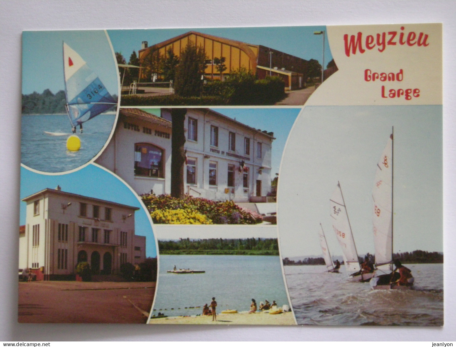 MEYZIEU (69/Rhône) - Grand Large - Poste / PTT - Salle Des Fêtes - Planche à Voile, Plage Au Bord Du Plan D'eau - Meyzieu