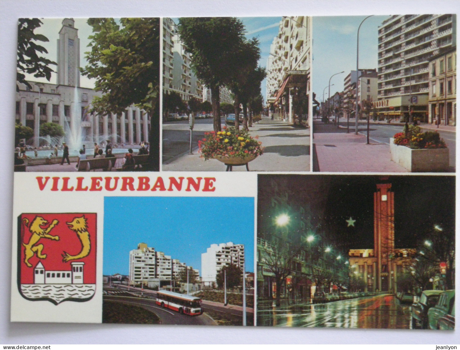 VILLEURBANNE (69/Rhône) - Bus SC10 Des TCL, Avenue Henri Barbusse Et Mairie, Monoprix Gratte-Ciel - Blason - Villeurbanne